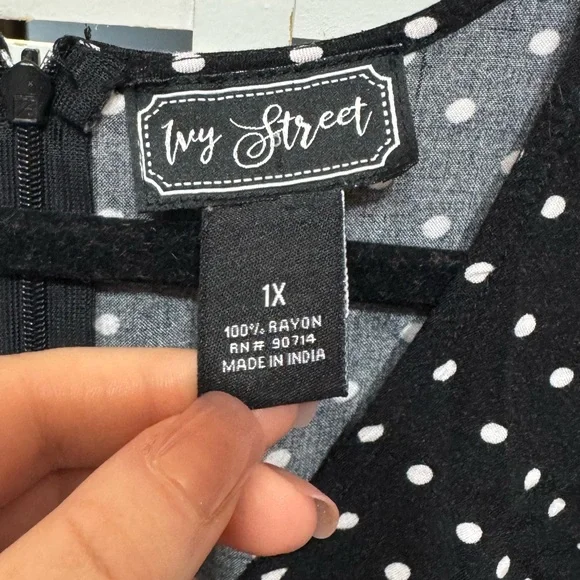 My Street Elegant Black & White Polka Dot Jumpsuit - Picture 6 of 6